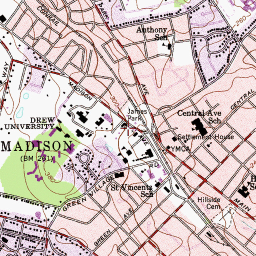 Topographic Map of Smith House, NJ