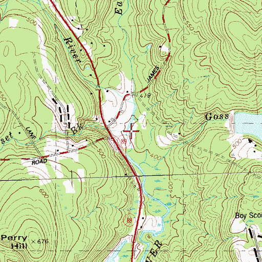 Topographic Map of Basset Brook, CT
