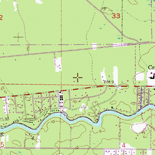 Topographic Map of Yankeetown Water Treatment Plant, FL