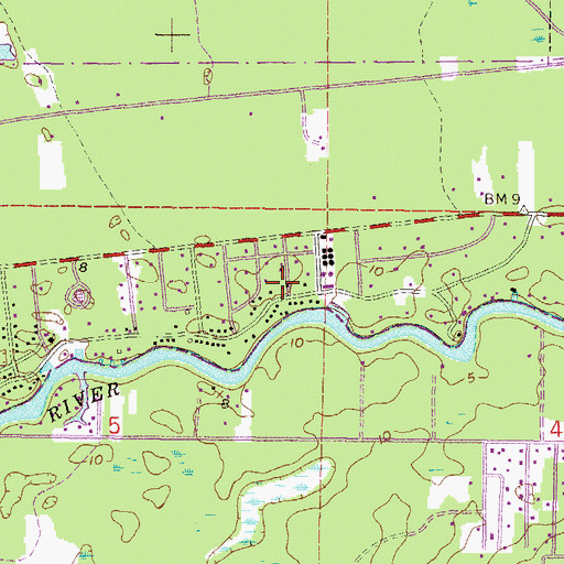 Topographic Map of City of Yankeetown Water Tower, FL