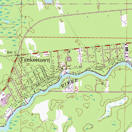 Topographic Map of Parsons Memorial Presbyterian Church, FL