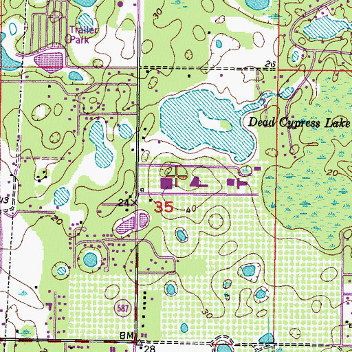 Topographic Map of West Pasco Judicial Center, FL