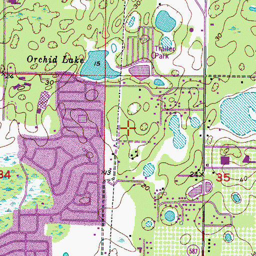 Topographic Map of Genesis Preparatory School, FL
