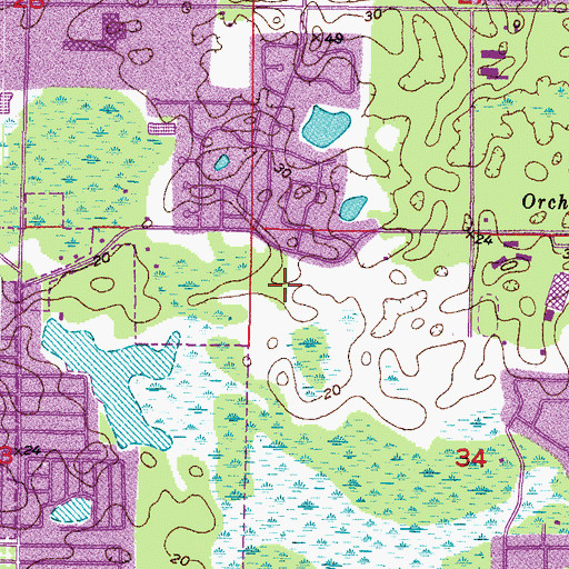 Topographic Map of Fred K Marchman Technical Education Center, FL
