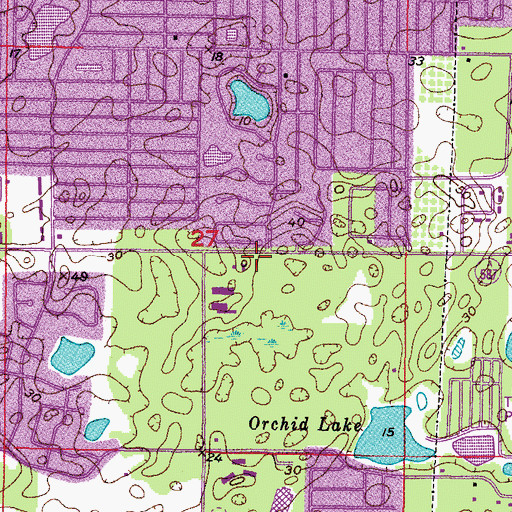 Topographic Map of First Presbyterian Church, FL