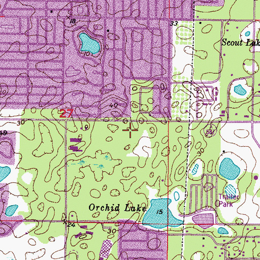 Topographic Map of Chasco Middle School, FL
