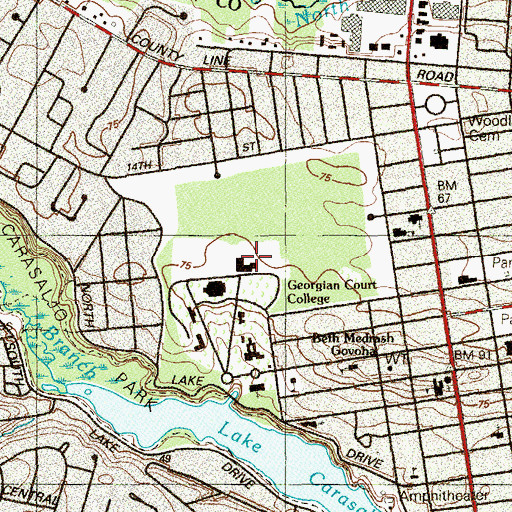 Topographic Map of Arts and Sciences Center, NJ
