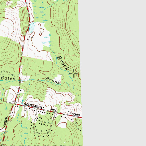Topographic Map of Bates Brook, CT