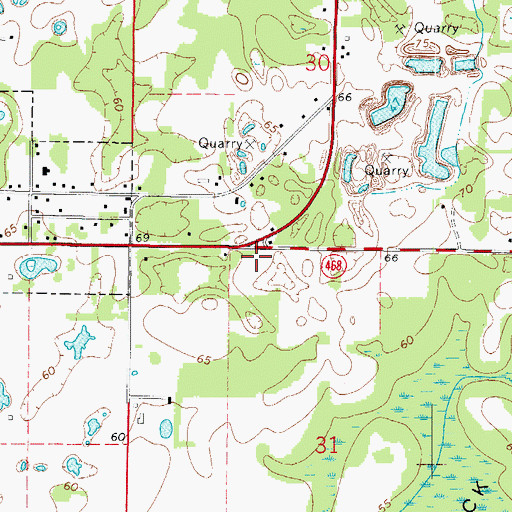Topographic Map of Trinity Baptist Church, FL