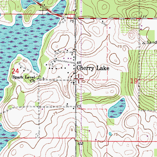 Topographic Map of True Temple Church of the Living God, FL