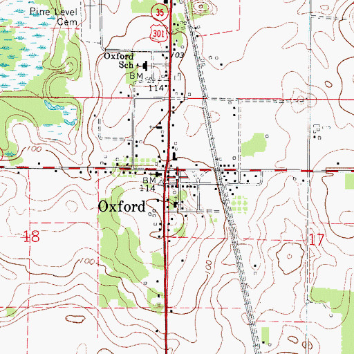 Topographic Map of Church of Christ, FL