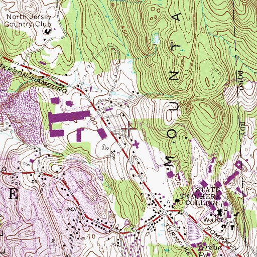 Topographic Map of William Paterson University of New Jersey, NJ