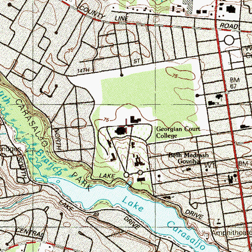 Topographic Map of Casino, NJ