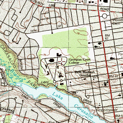 Topographic Map of Farley Center, NJ