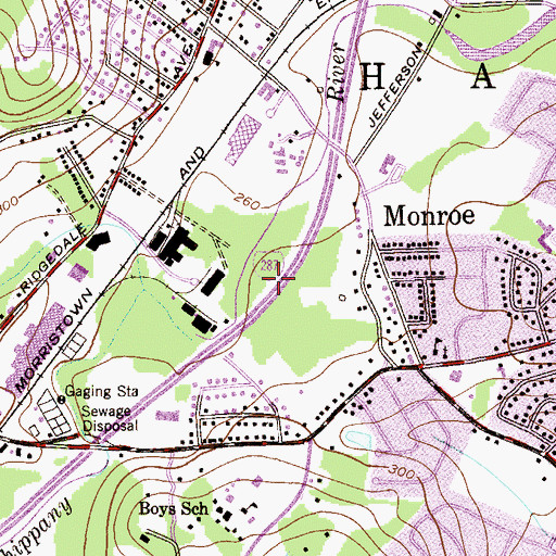 Topographic Map of Interchange 37, NJ