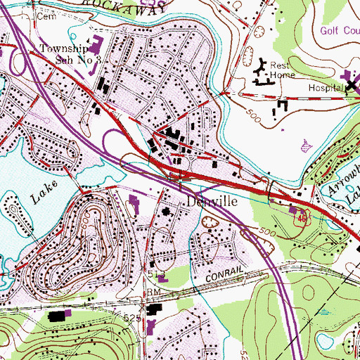 Topographic Map of Interchange 39, NJ