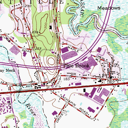 Topographic Map of Interchange 48, NJ