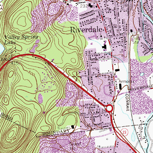 Topographic Map of Interchange 52, NJ