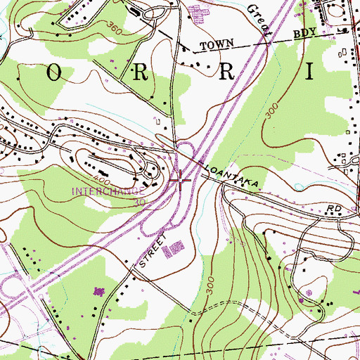 Topographic Map of Interchange 34, NJ