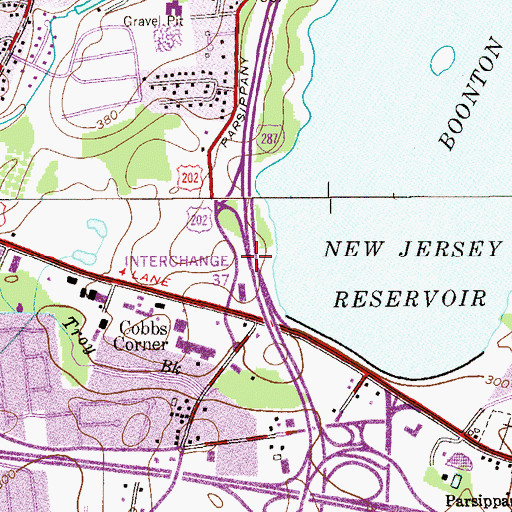 Topographic Map of Interchange 42, NJ