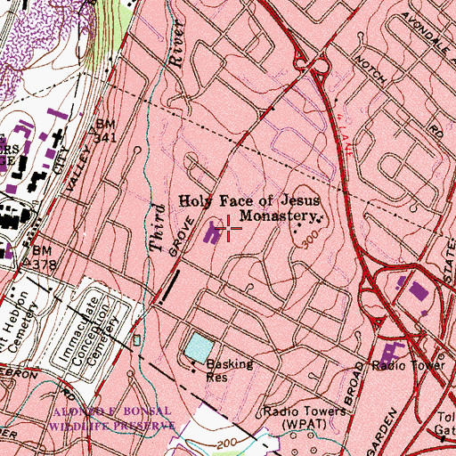 Topographic Map of Number 16 Elementary School, NJ