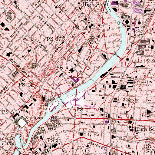 Topographic Map of Number 28 Elementary School, NJ