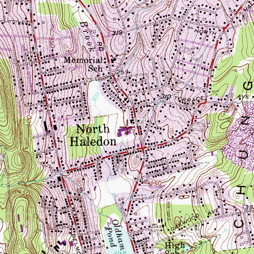 Topographic Map of High Mountain Middle School, NJ