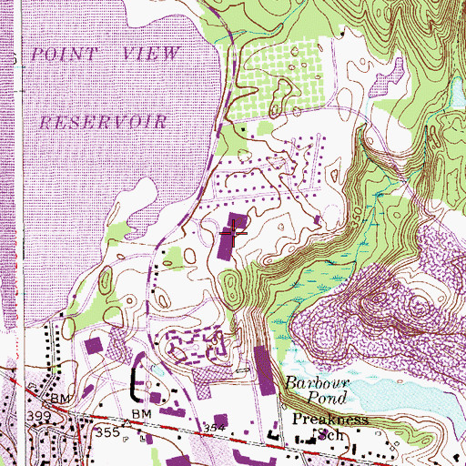 Topographic Map of Wayne Hills High School, NJ