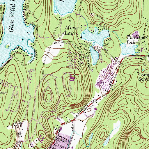 Topographic Map of Martha B Day Elementary School, NJ