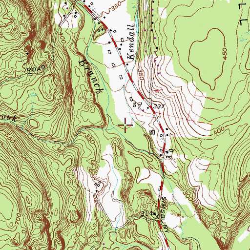 Topographic Map of Beach Brook, CT
