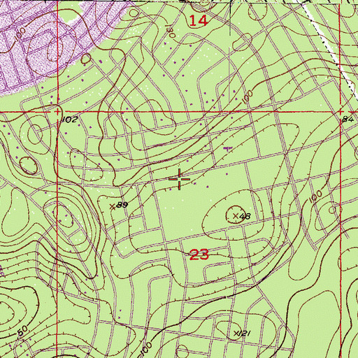 Topographic Map of Citrus Springs Water Treatment Facility, FL