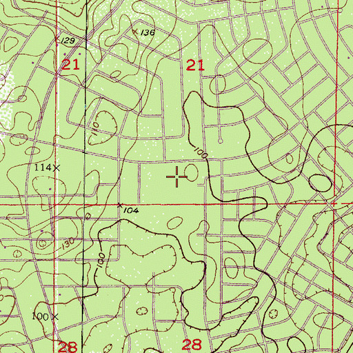 Topographic Map of Citrus Springs Elementary School, FL