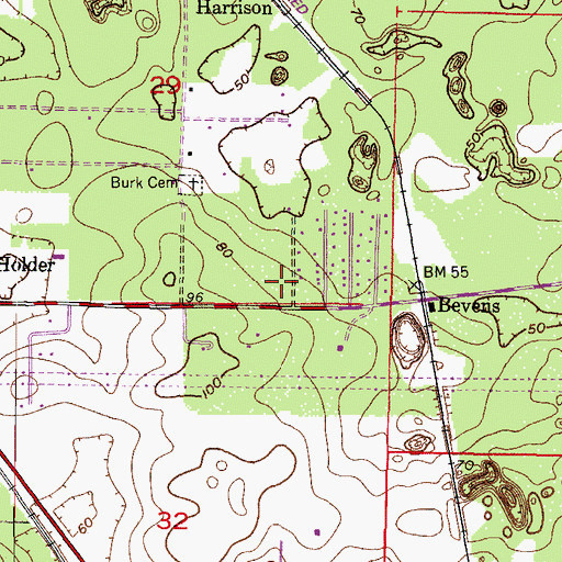 Topographic Map of Quail Run Water Treatment Facility, FL