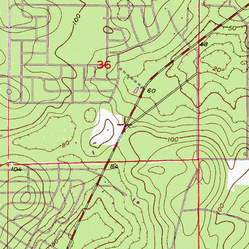 Topographic Map of Saint Paul's Evangelical Lutheran School, FL