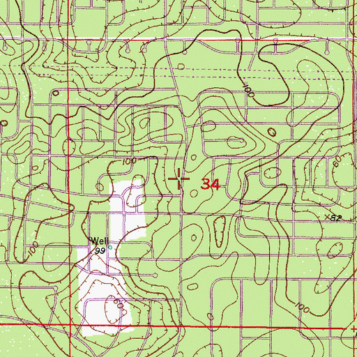 Topographic Map of North Citrus Christian Church, FL