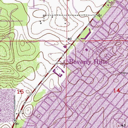 Topographic Map of Citrus County Sheriff Fire Rescue Station 13, FL