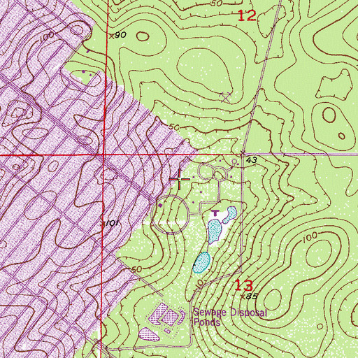 Topographic Map of Congregation Beth Sholom Temple, FL