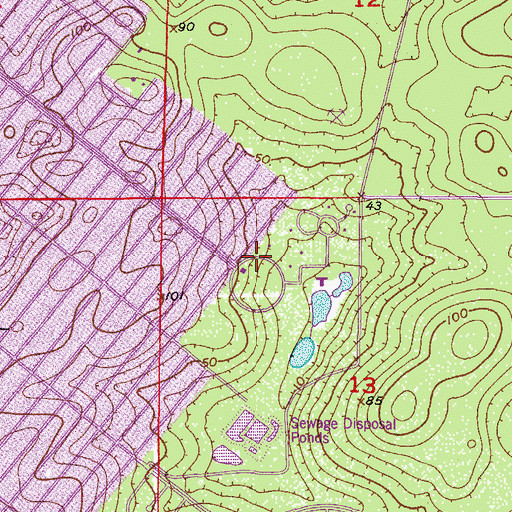 Topographic Map of Beverly Hills Community Center, FL