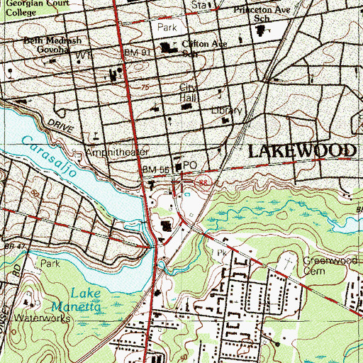Topographic Map of Bethel African Methodist Episcopal Church, NJ