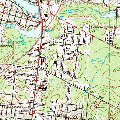 Topographic Map of Emanuel Pentecostal Church, NJ