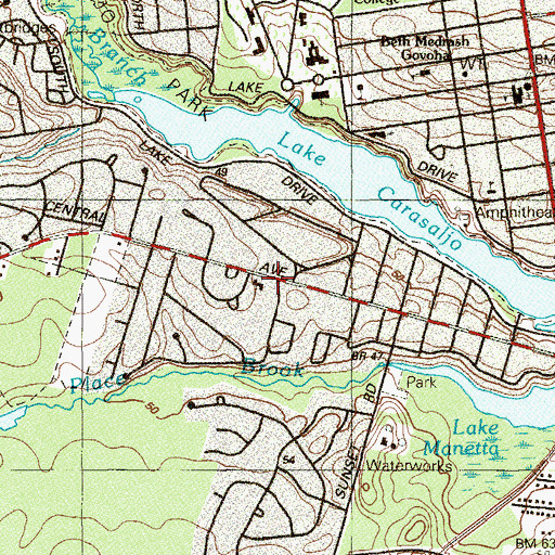 Topographic Map of Immanuel Lutheran Church, NJ