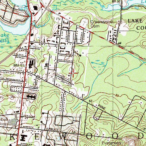Topographic Map of Intercessary Tabernacle, NJ