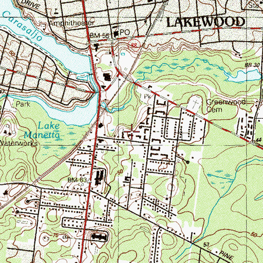 Topographic Map of Macedonia Baptist Church, NJ