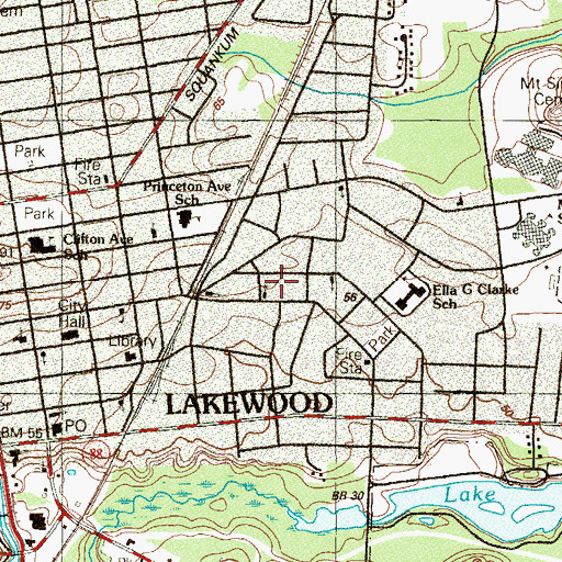 Topographic Map of Missionary Pentecostal Church, NJ