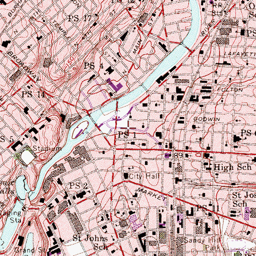 Topographic Map of Congregation B'nai Israel (historical), NJ