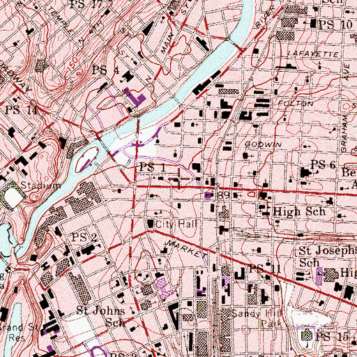Topographic Map of Saint Peter Claver Mission Church (historical), NJ