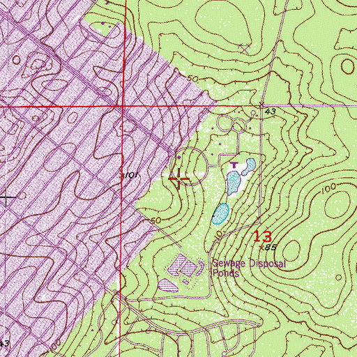Topographic Map of Heritage Baptist Church, FL