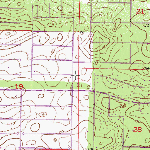 Topographic Map of Citrus County Art League Center and Theater, FL
