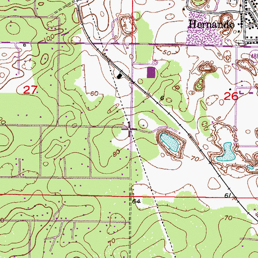 Topographic Map of Trinity Independent Baptist Church, FL