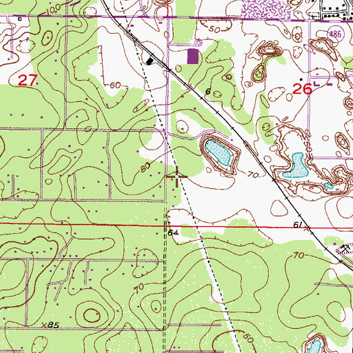 Topographic Map of New Testament Baptist Church, FL